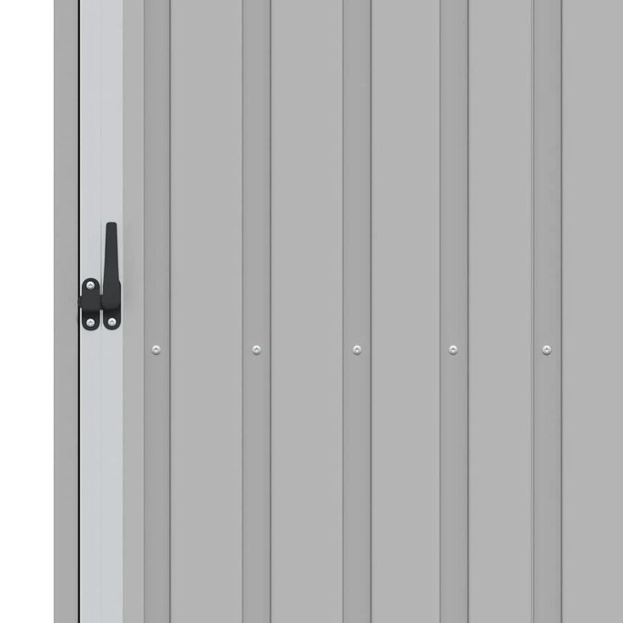 Garden Firewood Shed Grey 245x98x159 cm Galvanised Steel