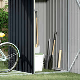 Garden Firewood Shed Anthracite 245x98x159 cm Galvanised Steel