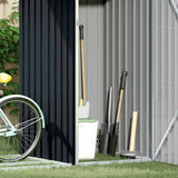 Garden Firewood Shed Anthracite 245x98x159 cm Galvanised Steel - Top-Down View