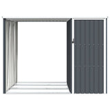 Garden Firewood Shed Anthracite 245x98x159 cm Galvanised Steel