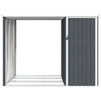 Garden Firewood Shed Anthracite 245x98x159 cm Galvanised Steel