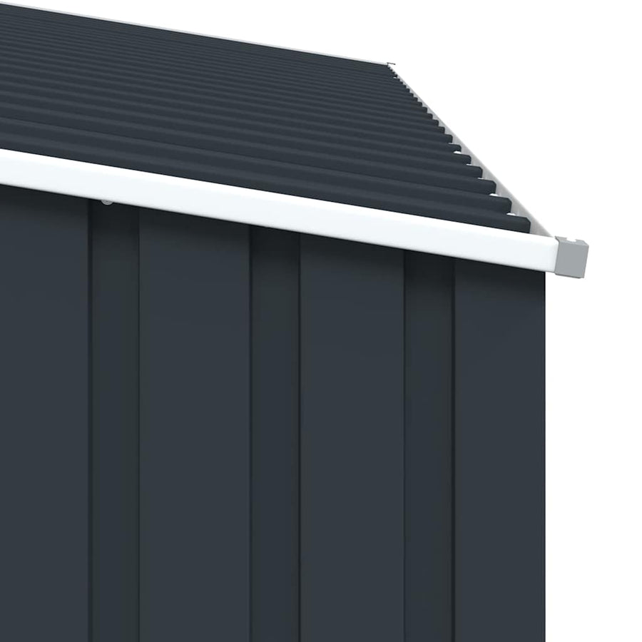 Garden Firewood Shed Anthracite 245x98x159 cm Galvanised Steel