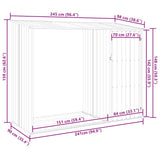 Garden Firewood Shed Anthracite 245x98x159 cm Galvanised Steel - Extra Image