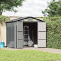 Garden Shed Grey 205x129x183 cm Galvanised Steel