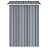 Garden Shed Grey 205x129x183 cm Galvanised Steel - Top-Down View