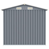 Garden Shed Grey 205x129x183 cm Galvanised Steel