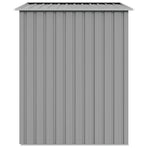 Garden Shed Grey 205x129x183 cm Galvanised Steel