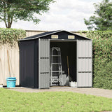 Garden Shed Anthracite 205x129x183 cm Galvanised Steel
