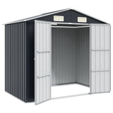 Garden Shed Anthracite 205x129x183 cm Galvanised Steel