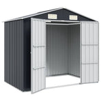 Garden Shed Anthracite 205x129x183 cm Galvanised Steel