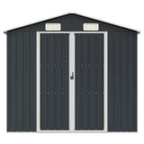 Garden Shed Anthracite 205x129x183 cm Galvanised Steel