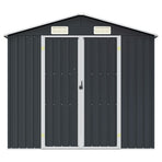 Garden Shed Anthracite 205x129x183 cm Galvanised Steel