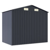 Garden Shed Anthracite 205x129x183 cm Galvanised Steel - Rear View