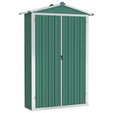 Garden Shed Green 116x45x175 cm Galvanised Steel - Front View
