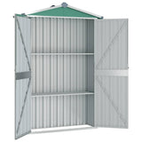 Garden Shed Green 116x45x175 cm Galvanised Steel - Side View