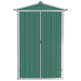 Garden Shed Green 116x45x175 cm Galvanised Steel - Top-Down View