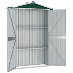 Garden Shed Green 116x45x175 cm Galvanised Steel