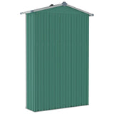 Garden Shed Green 116x45x175 cm Galvanised Steel - Rear View