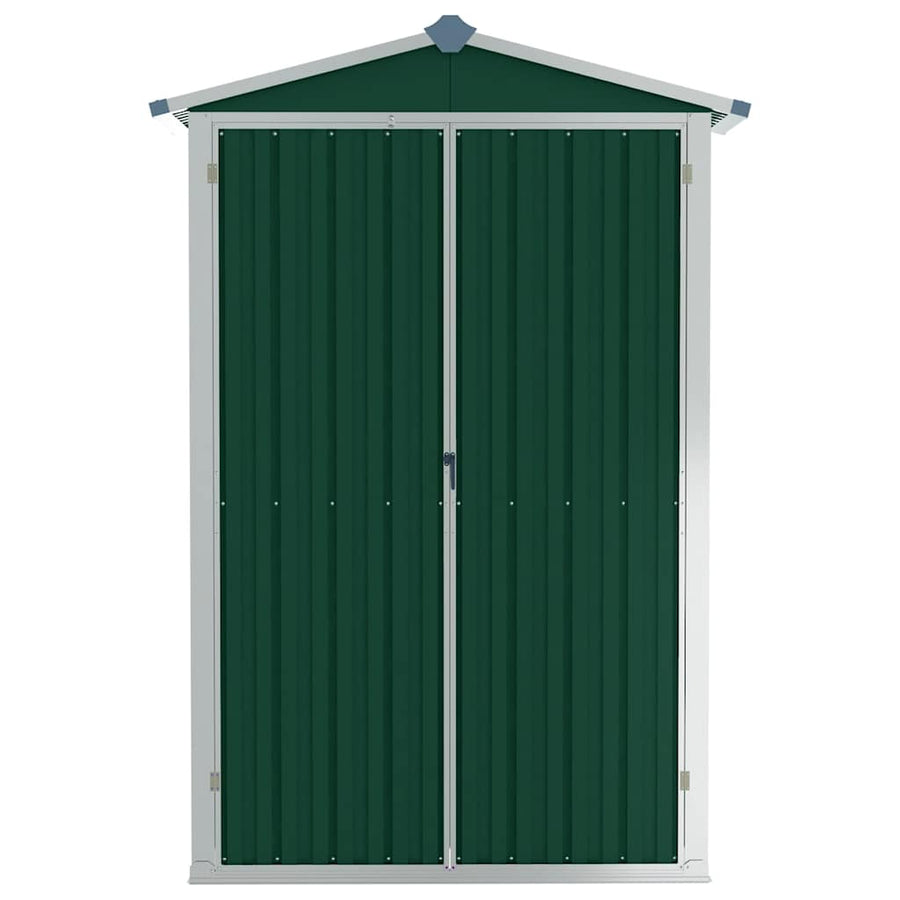 Garden Shed Green 116x45x175 cm Galvanised Steel