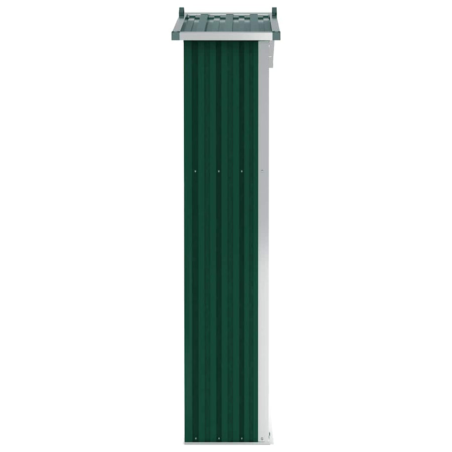 Garden Shed Green 116x45x175 cm Galvanised Steel