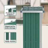 Garden Shed Green 116x45x175 cm Galvanised Steel - Extra Image