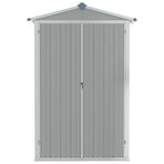 Garden Shed Grey 116x45x175 cm Galvanised Steel