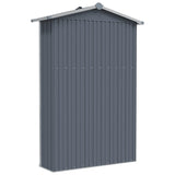 Garden Shed Grey 116x45x175 cm Galvanised Steel - Rear View