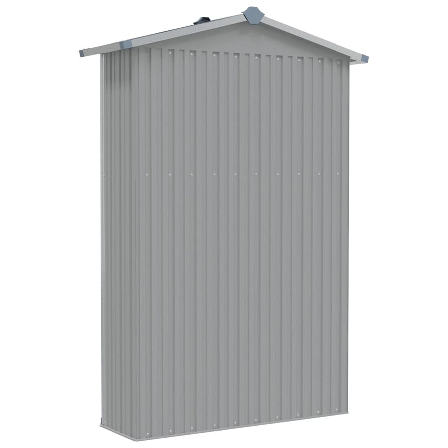Garden Shed Grey 116x45x175 cm Galvanised Steel