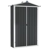 Garden Shed Anthracite 116x45x175 cm Galvanised Steel - Front View
