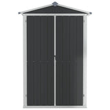Garden Shed Anthracite 116x45x175 cm Galvanised Steel - Top-Down View