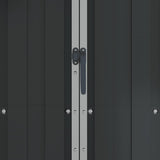 Garden Shed Anthracite 116x45x175 cm Galvanised Steel - Close-Up Angle