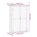 Garden Shed Anthracite 116x45x175 cm Galvanised Steel