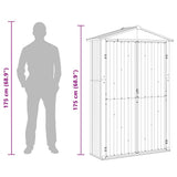 Garden Shed Anthracite 116x45x175 cm Galvanised Steel