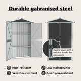 Garden Shed Anthracite 116x45x175 cm Galvanised Steel - Extra Image