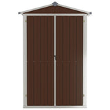 Garden Shed Brown 116x45x175 cm Galvanised Steel