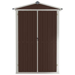 Garden Shed Brown 116x45x175 cm Galvanised Steel