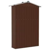 Garden Shed Brown 116x45x175 cm Galvanised Steel - Rear View