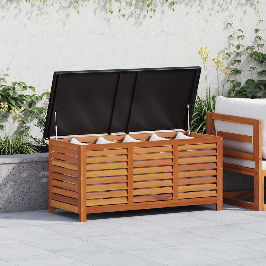Garden Storage Box 117x50x55 cm Solid Eucalyptus Wood