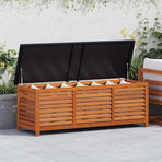 Garden Storage Box 150x50x55 cm Solid Eucalyptus Wood