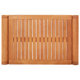 Garden Bench 64 cm Solid Eucalyptus Wood - Top-Down View