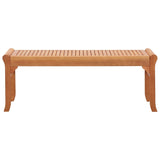 2-Seater Garden Bench 120 cm Solid Eucalyptus Wood - Front View