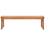 3-Seater Garden Bench 150 cm Solid Eucalyptus Wood