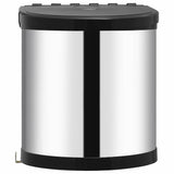 Kitchen Built-in Dust Bin Stainless Steel 12 L - Front View