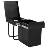 Kitchen Cupboard Pull-out Dustbin Soft-Close 20 L - Top-Down View