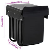 Kitchen Cupboard Pull-out Dustbin Soft-Close 20 L - Close-Up Angle