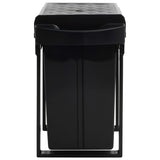 Kitchen Cupboard Pull-out Dustbin Soft-Close 36 L - Top-Down View