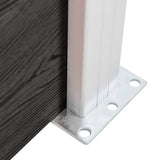 Garden Fence WPC 180x186 cm Grey - 45-Degree Angle