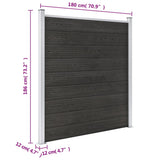 Garden Fence WPC 180x186 cm Grey - Extra Image