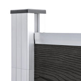 Garden Fence WPC 175x186 cm Grey - Top-Down View