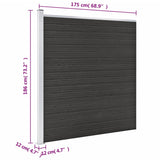 Garden Fence WPC 175x186 cm Grey